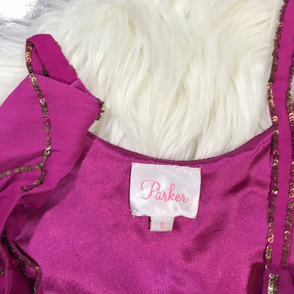 Parker pink dress with gold sequins - Picture 3 of 6